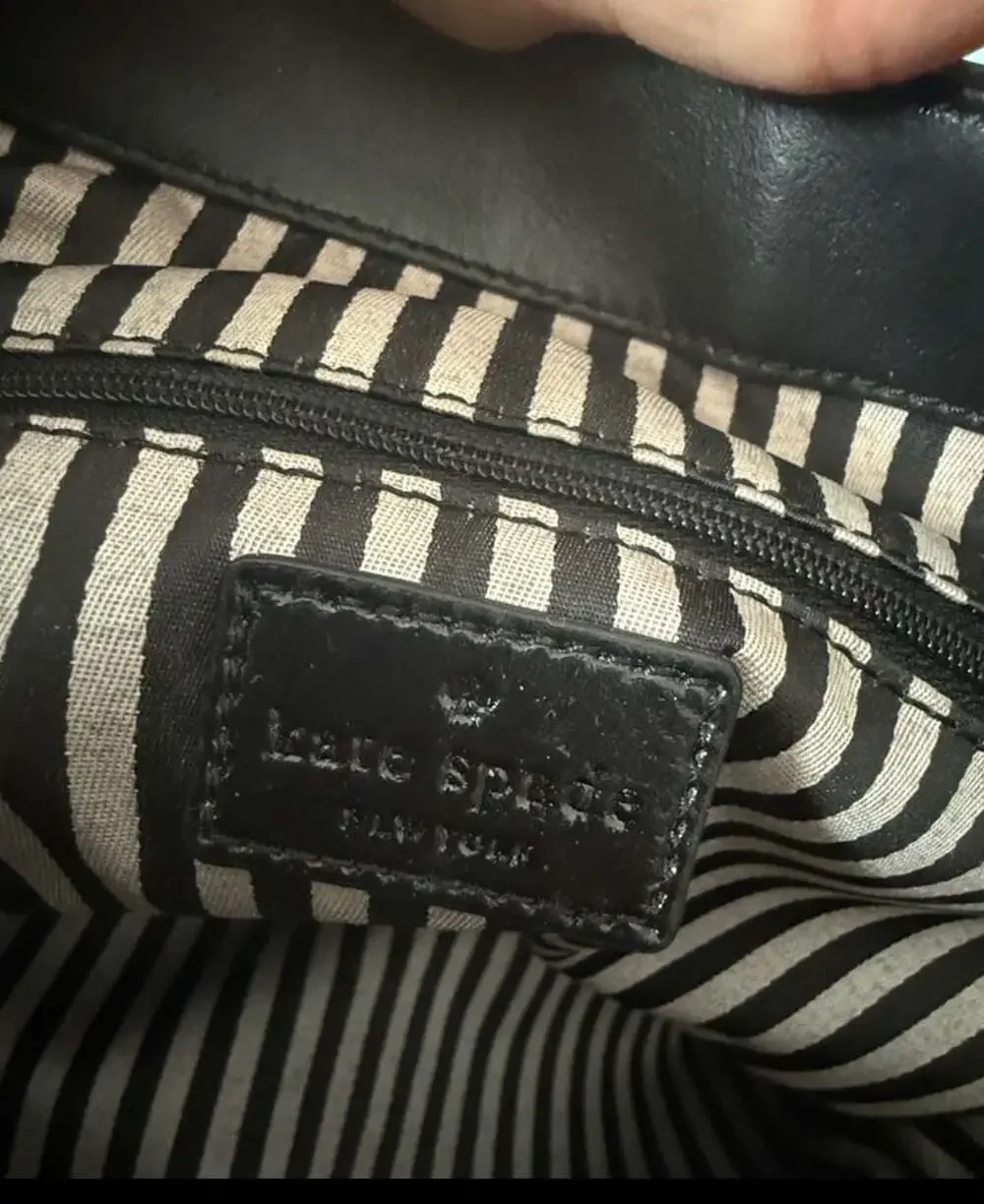 Kate Spade Hampton Road Melody Satchel Black buttery Leather Handbag